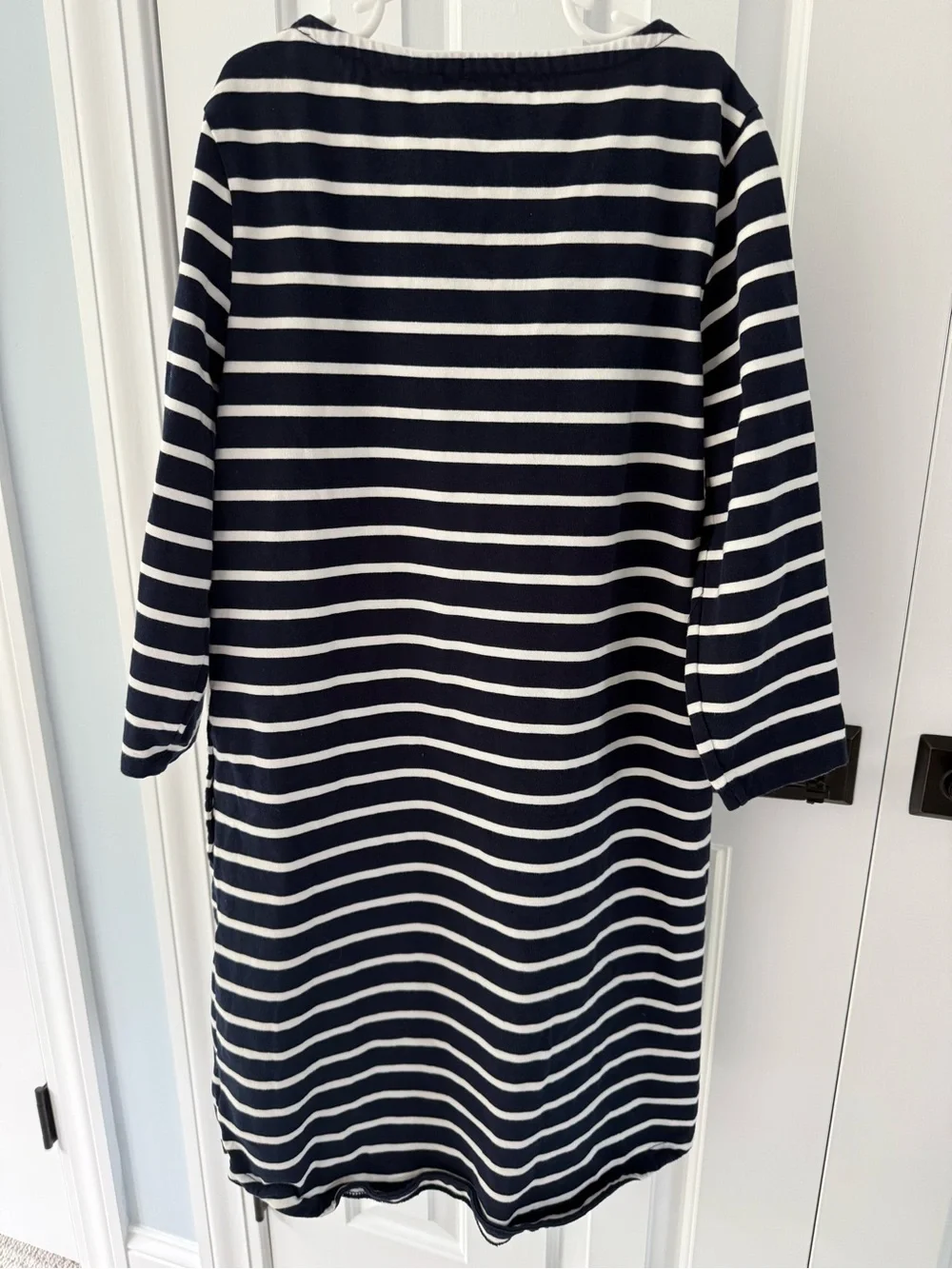Crewcuts Navy and White Striped Kids Dress with pockets by J.Crew